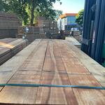 Ca. 83x Guyana Teak Beschoeiingsplanken, 20x150mm, lengte 42/200cm, 20